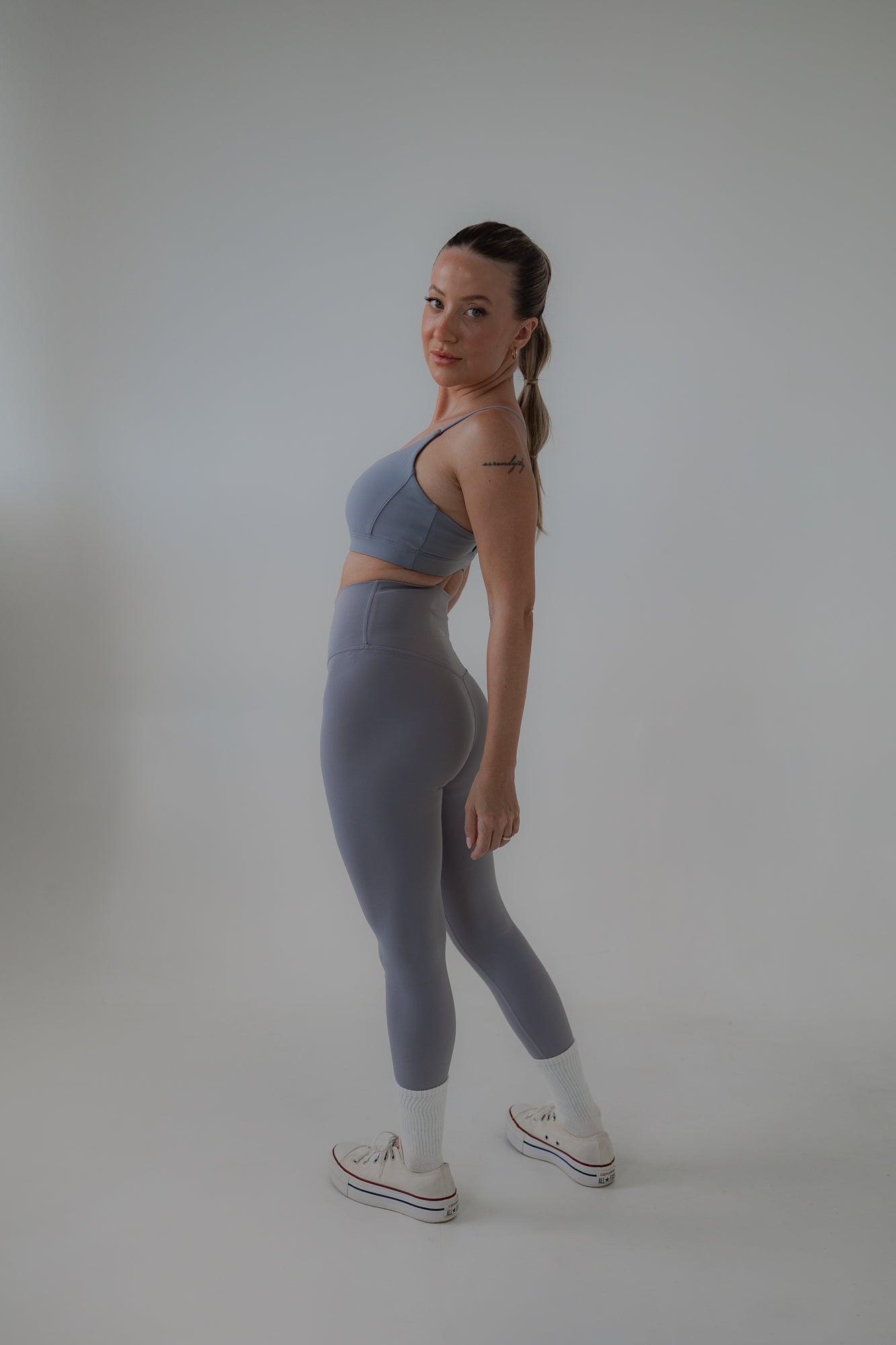 Legging Manteiga - neblina azul
