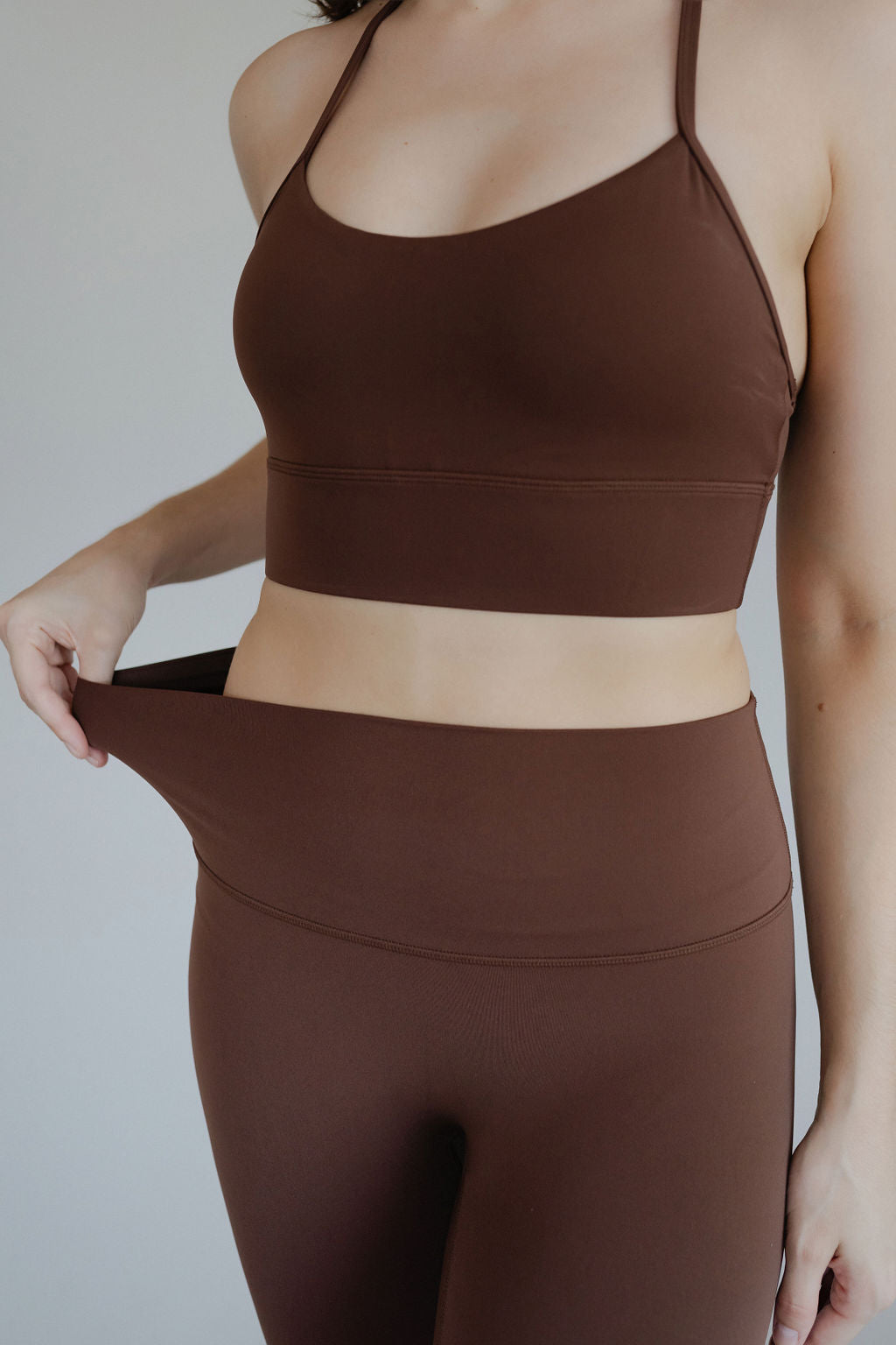 Top Nadador Alças Finas - mocha