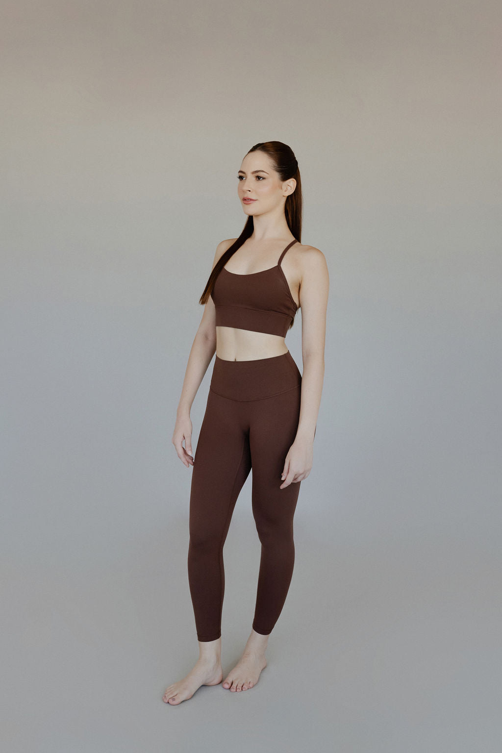 Top Nadador Alças Finas - mocha