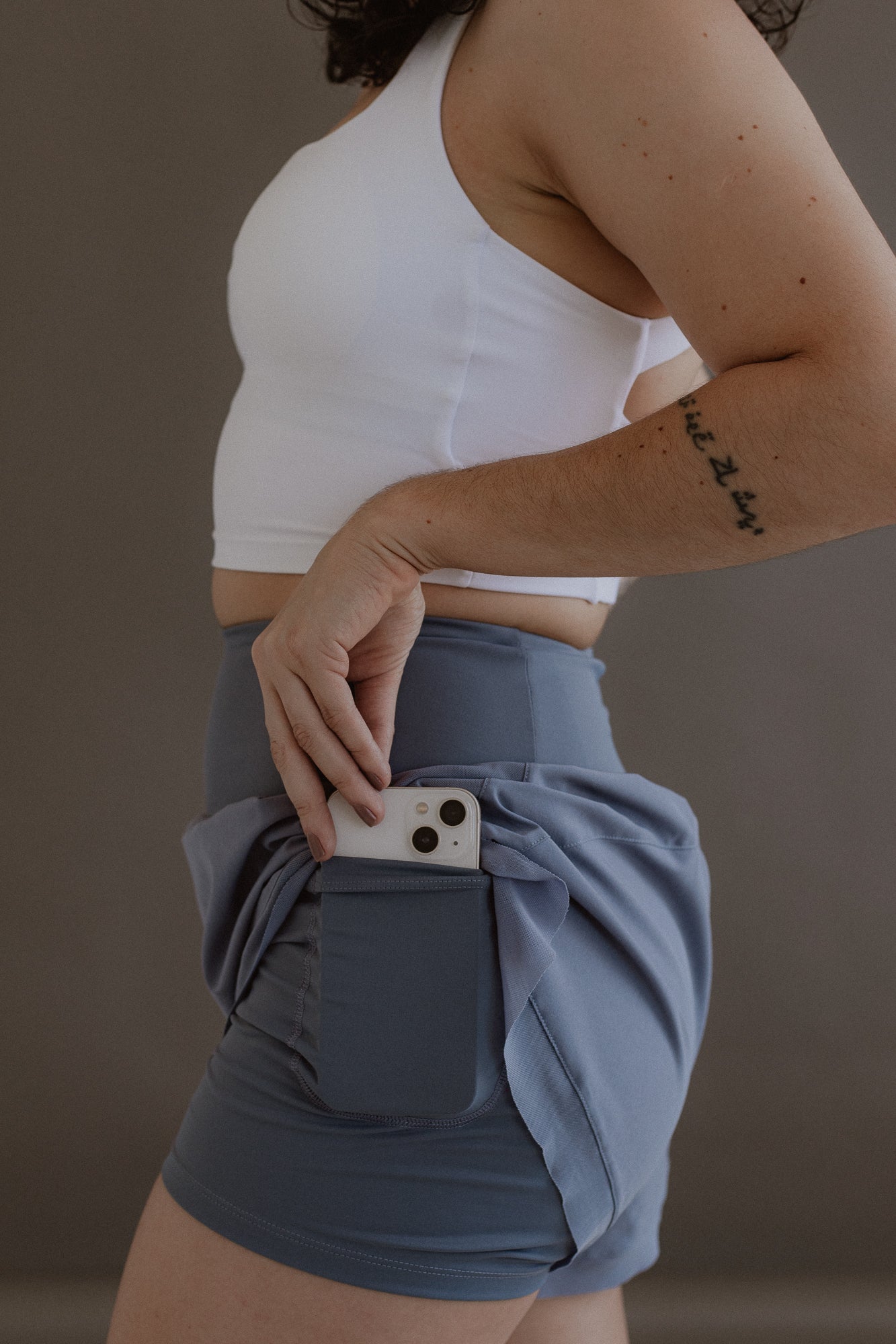 Mini Shorts Camadas - oceano azul