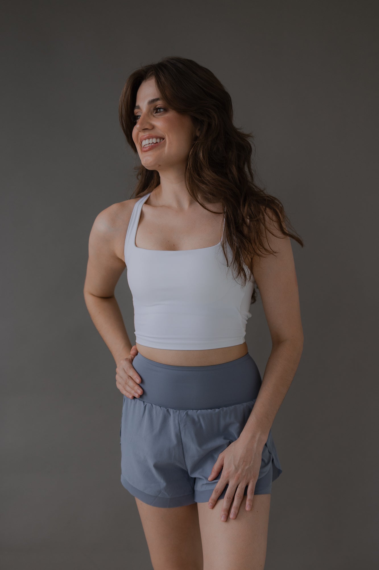 Mini Shorts Camadas - oceano azul