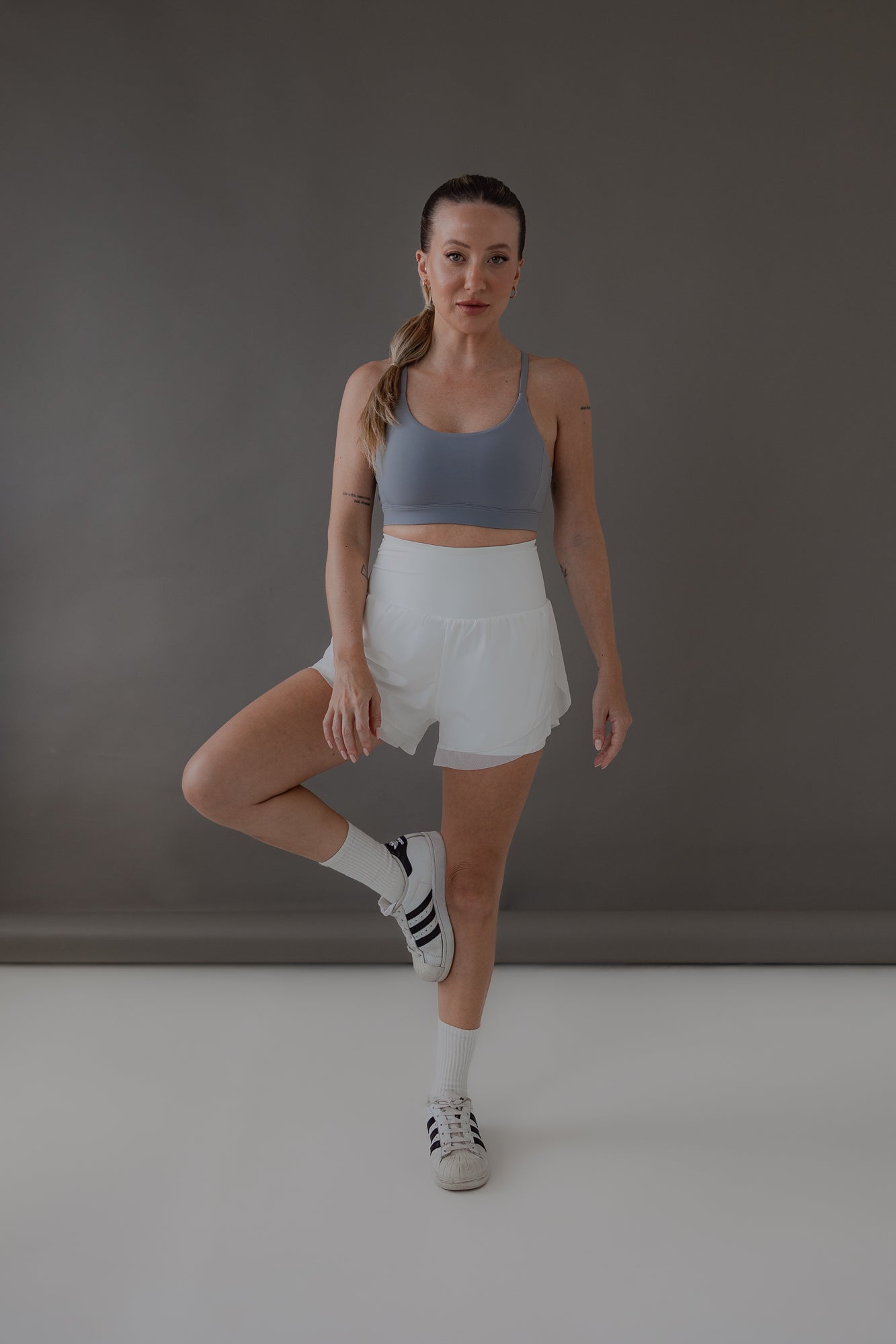 Mini Shorts Camadas - baunilha