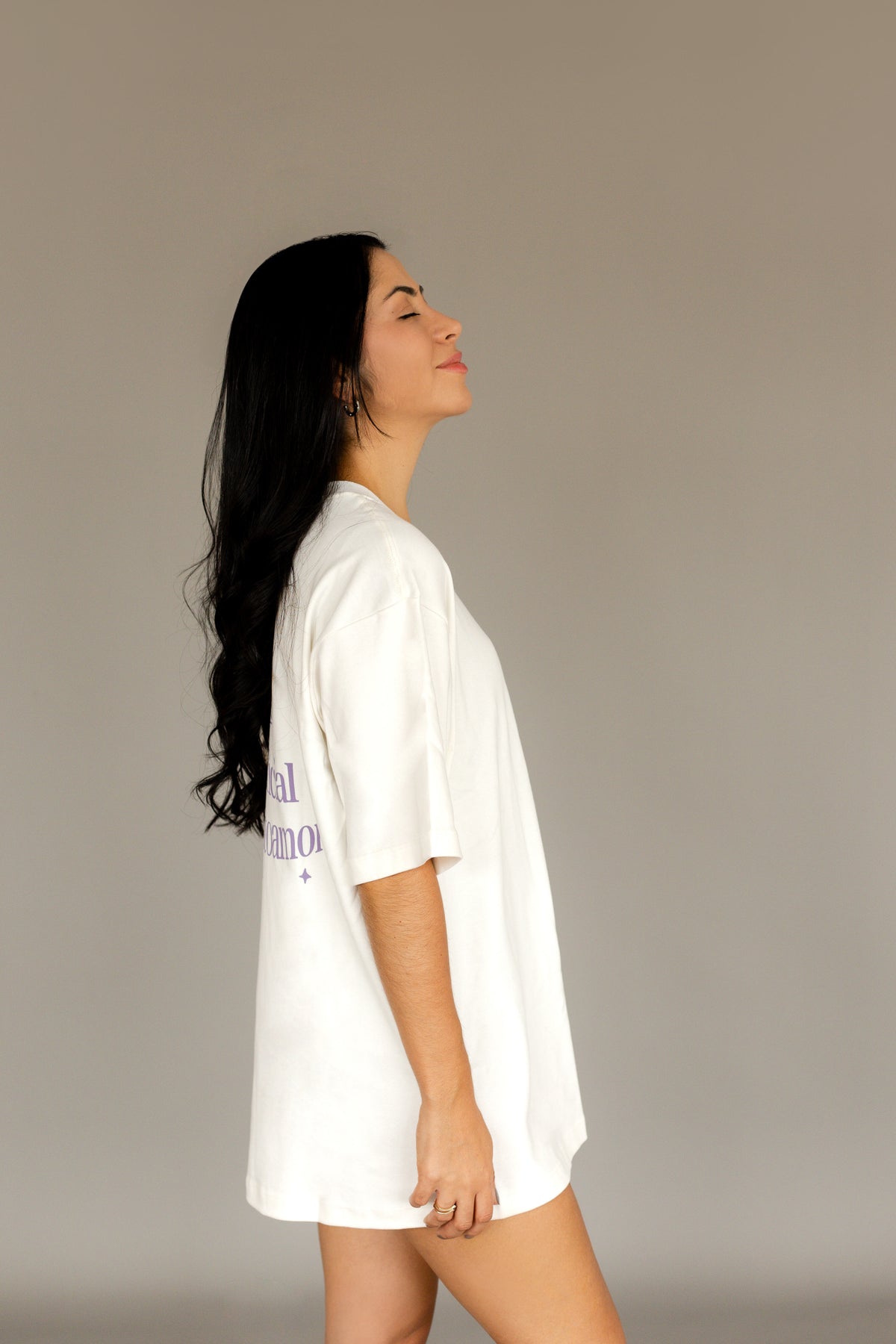 Camiseta oversized clube autoamor off-white