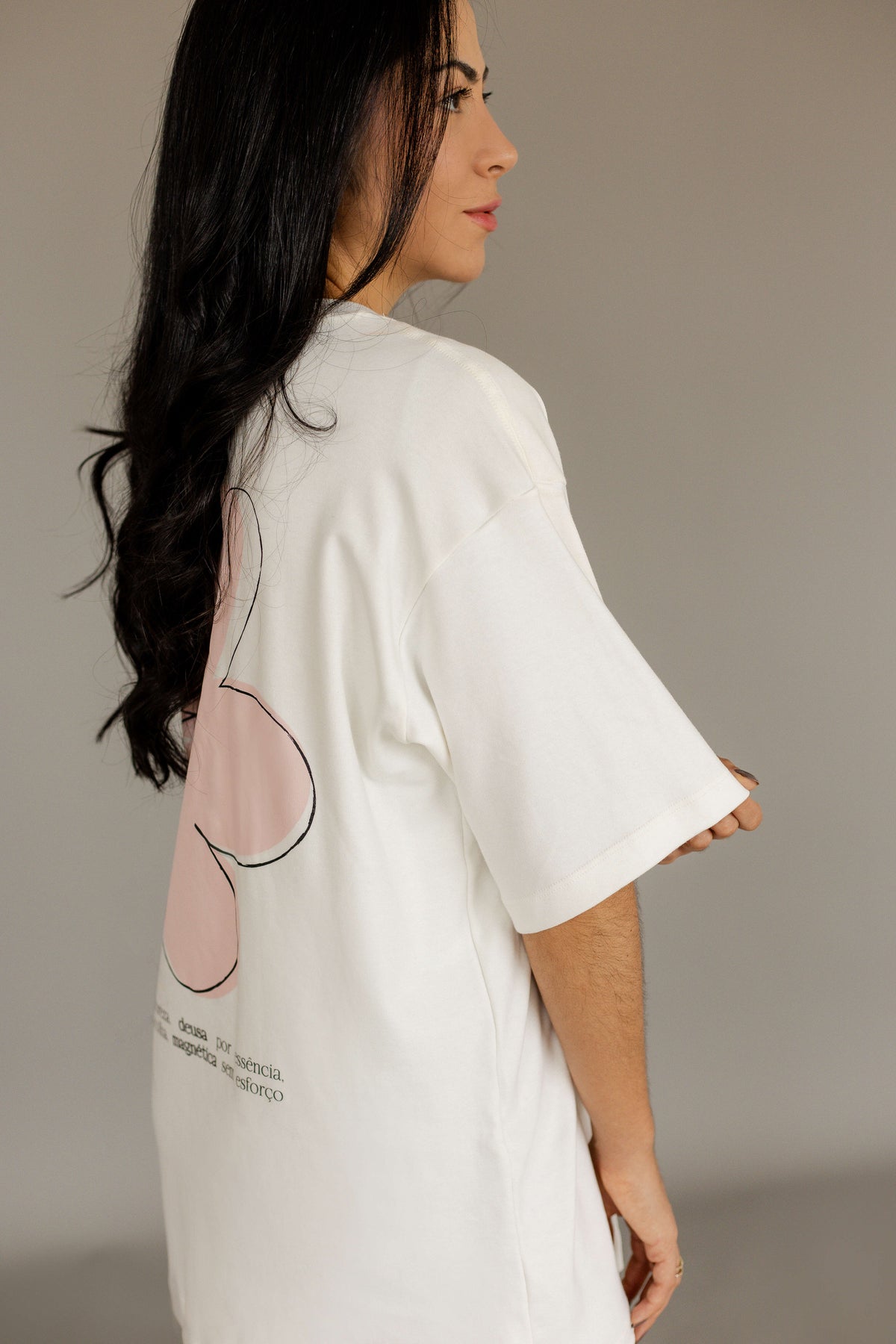 Camiseta oversized deusa off-white