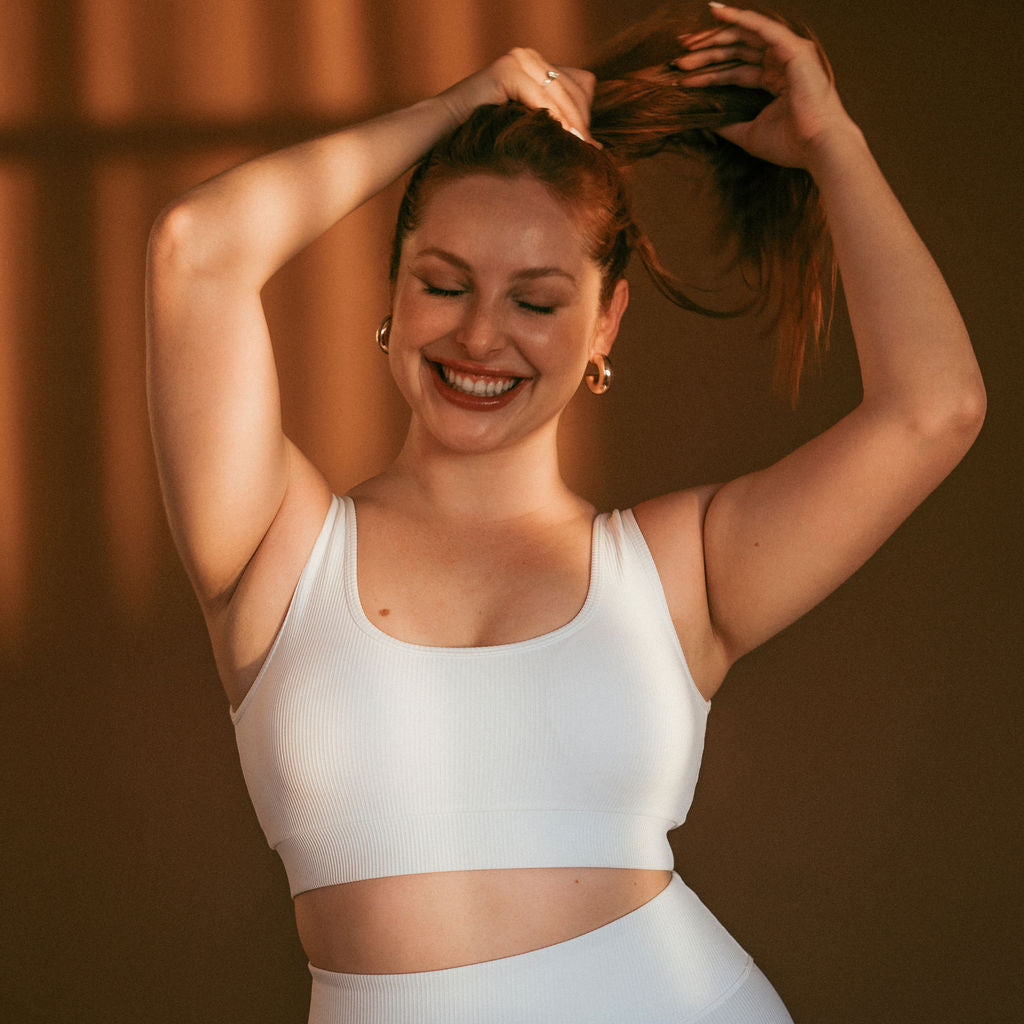 Conjunto canelado baunilha