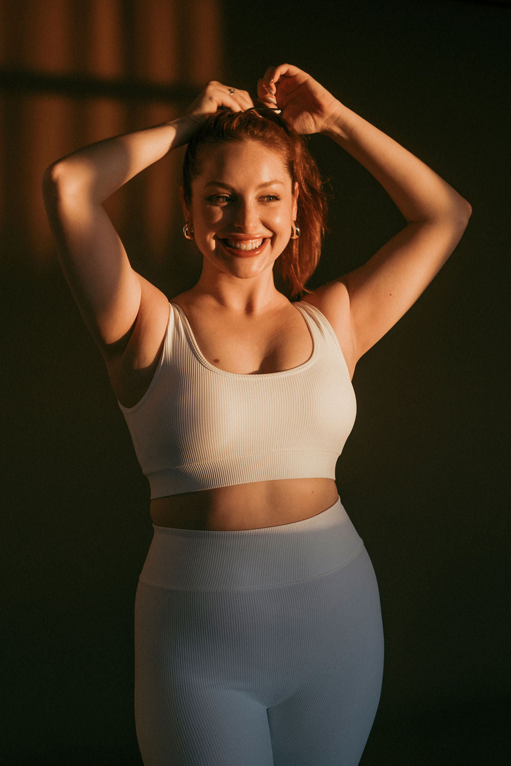 Conjunto canelado baunilha