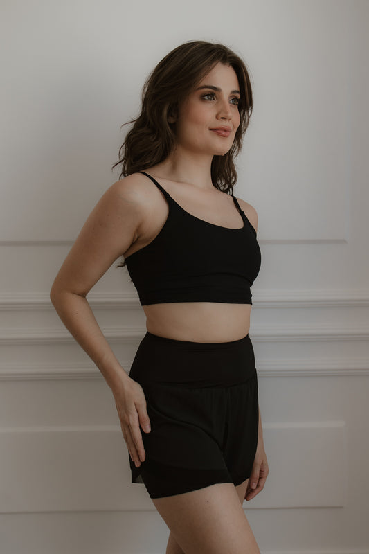 Mini Shorts Camadas - preto