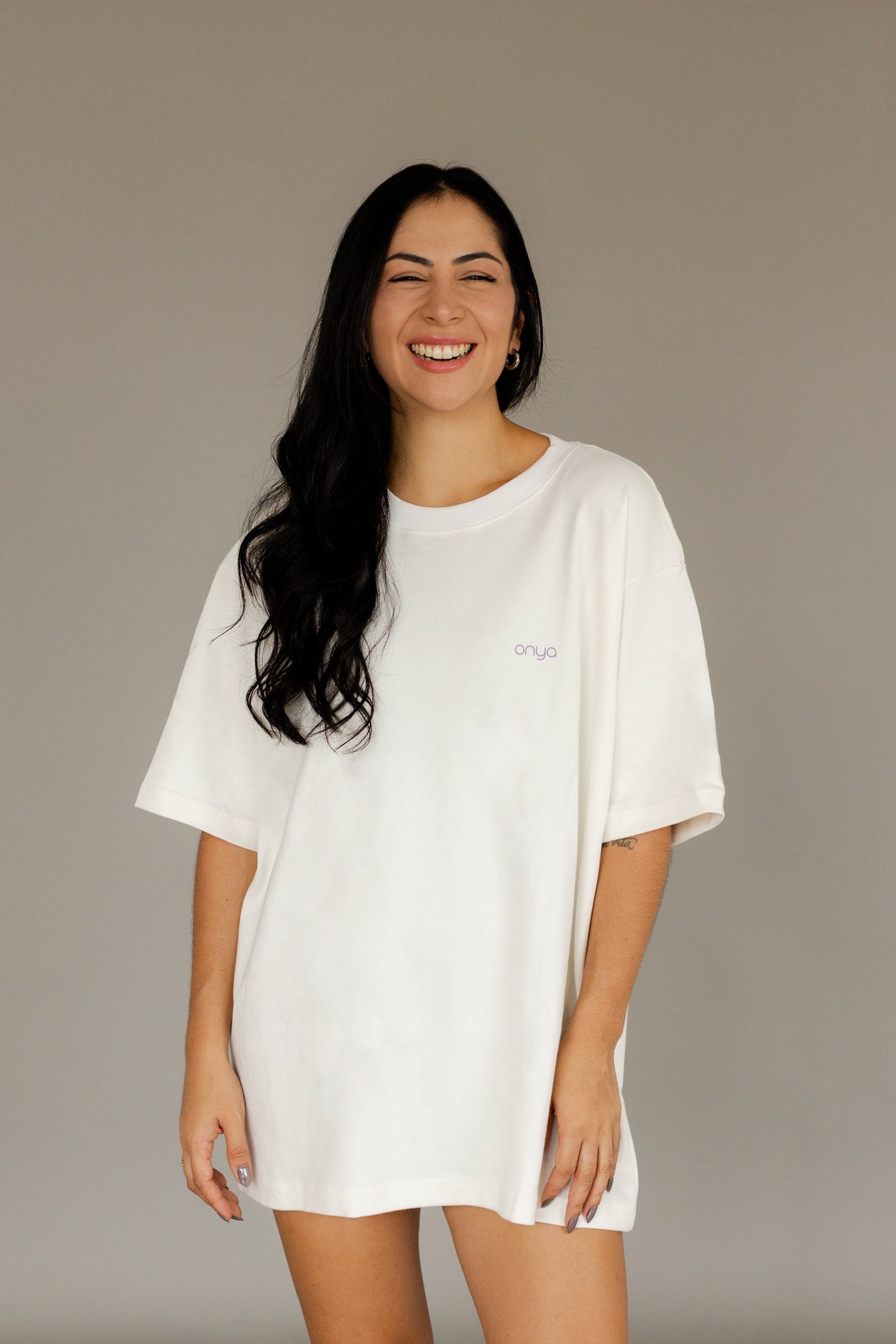 Camiseta oversized clube autoamor off-white