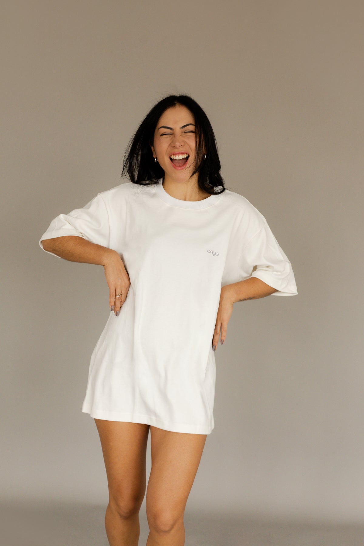 Camiseta oversized clube autoamor off-white