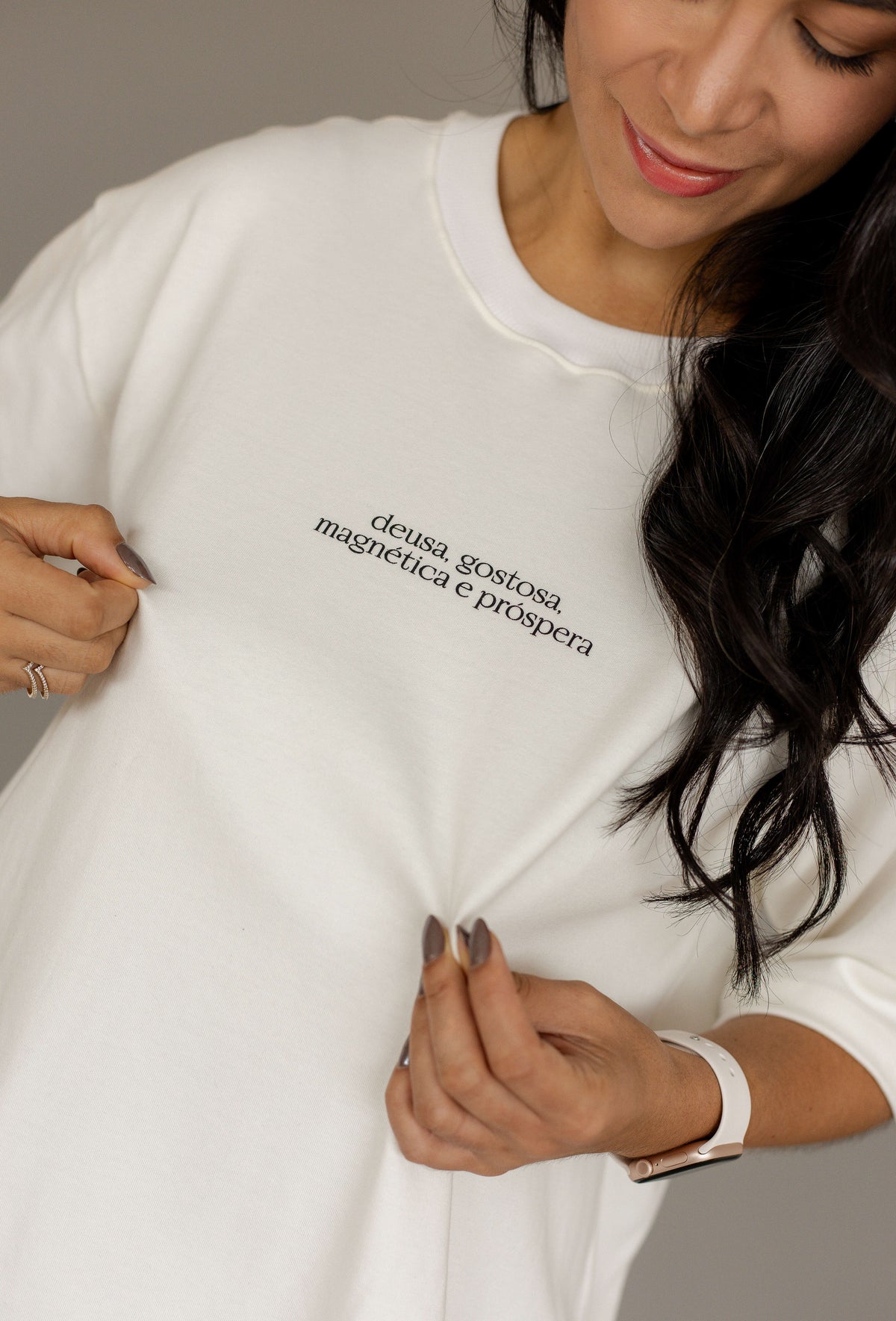 Camiseta oversized deusa off-white