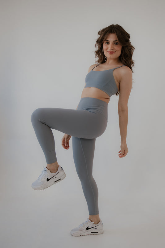 Legging Manteiga - neblina azul