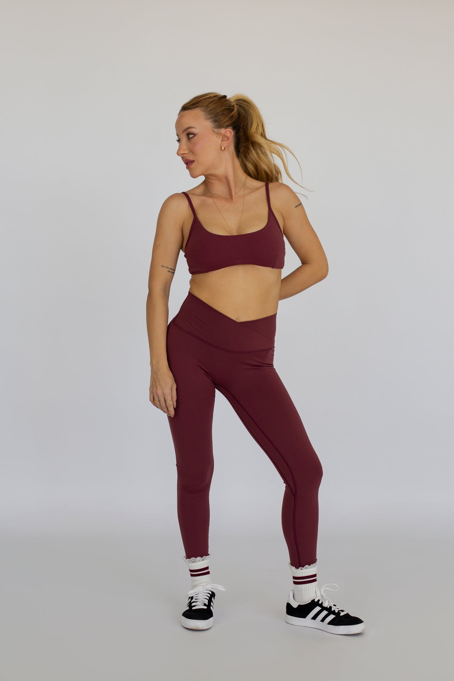 Legging Manteiga Cruzada Cereja