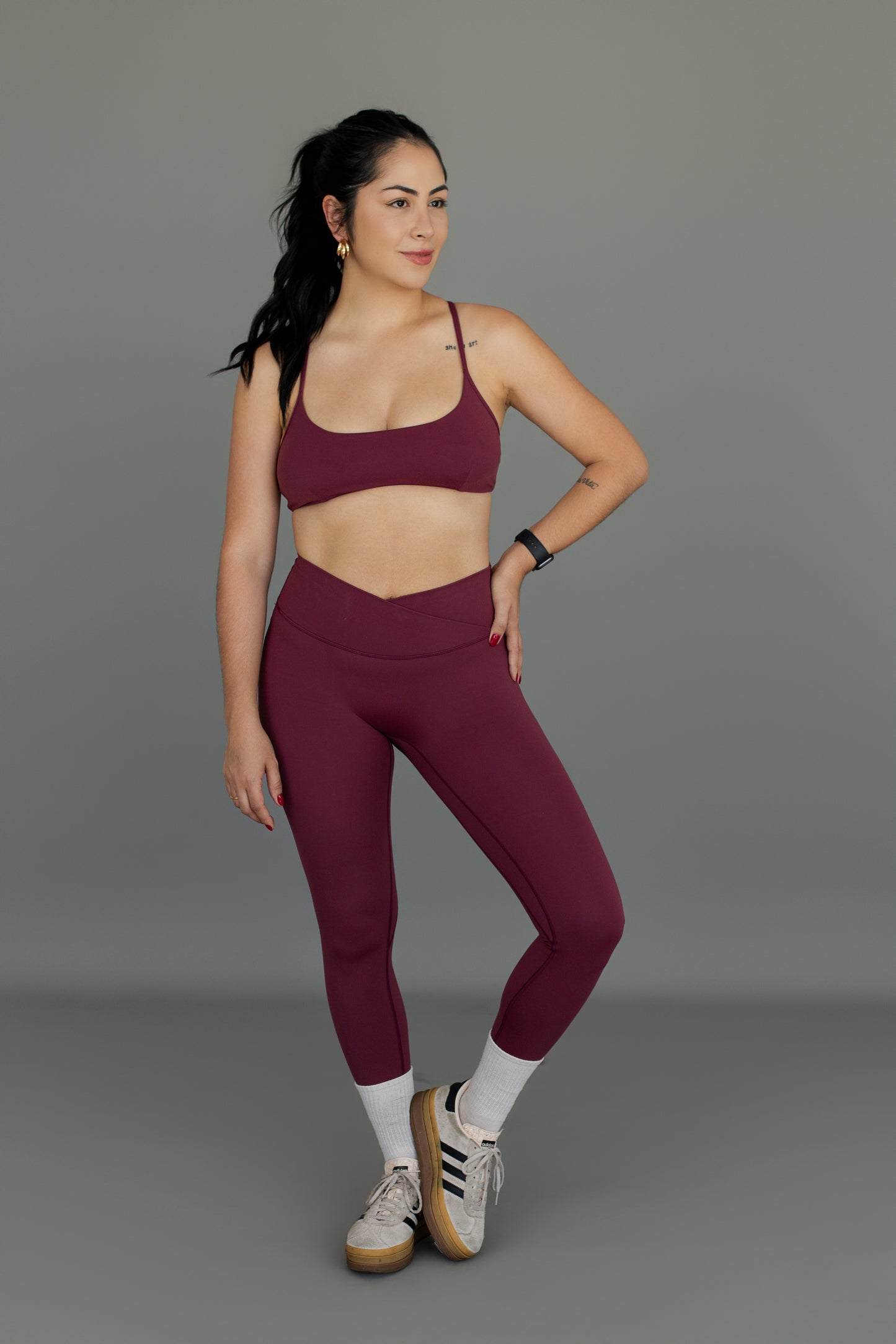 Legging Manteiga Cruzada Cereja