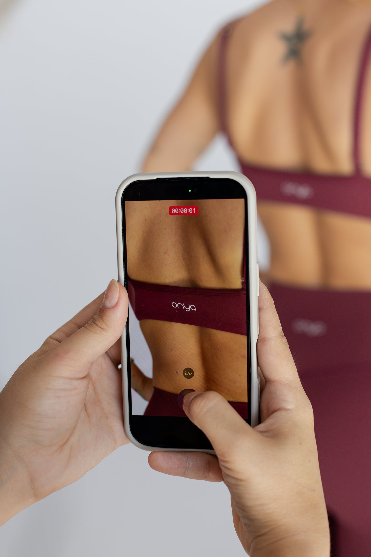 Top manteiga ajustável Cereja